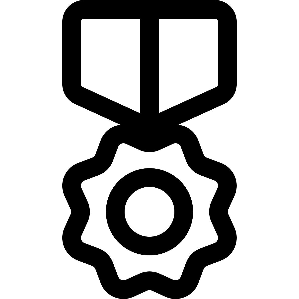 flower shaped medal icon