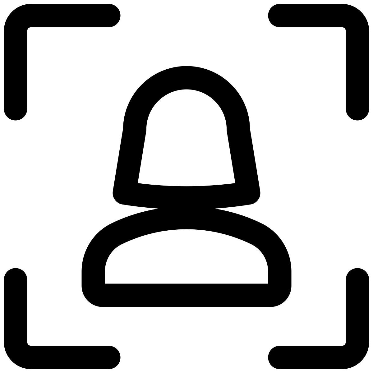 focusing on a female user profile picture for the social media layout icon