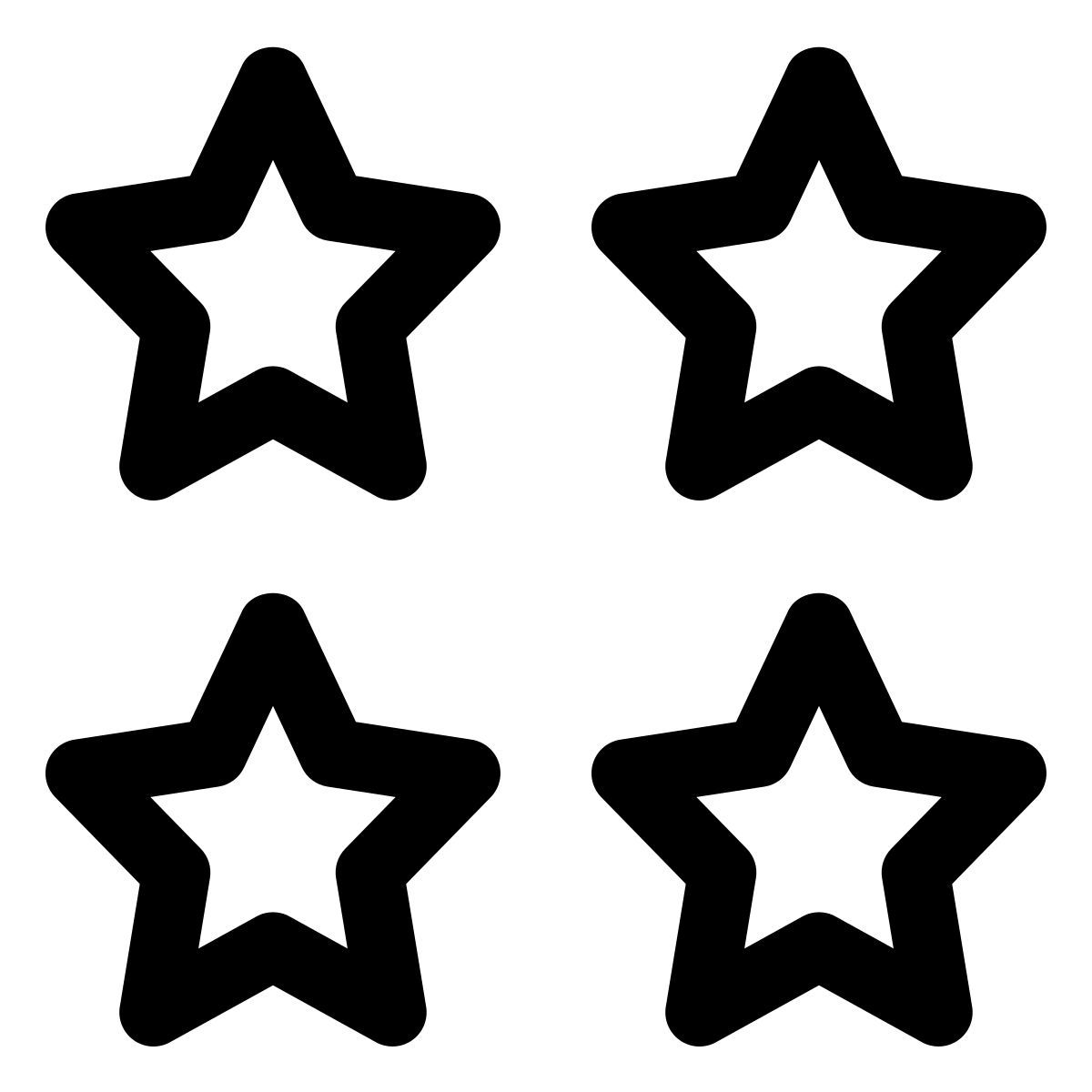 classificação de quatro estrelas icon