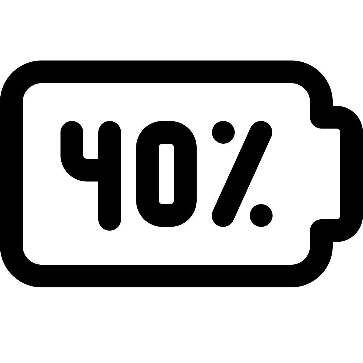 40 percent battery icon