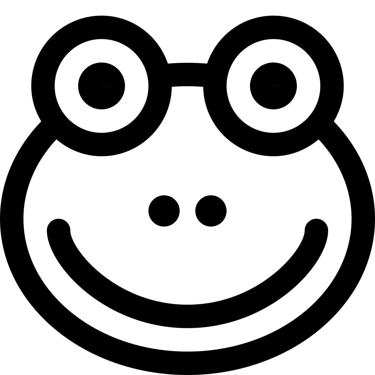 frog short bodied tailless amphibians with big eyes emoji icon