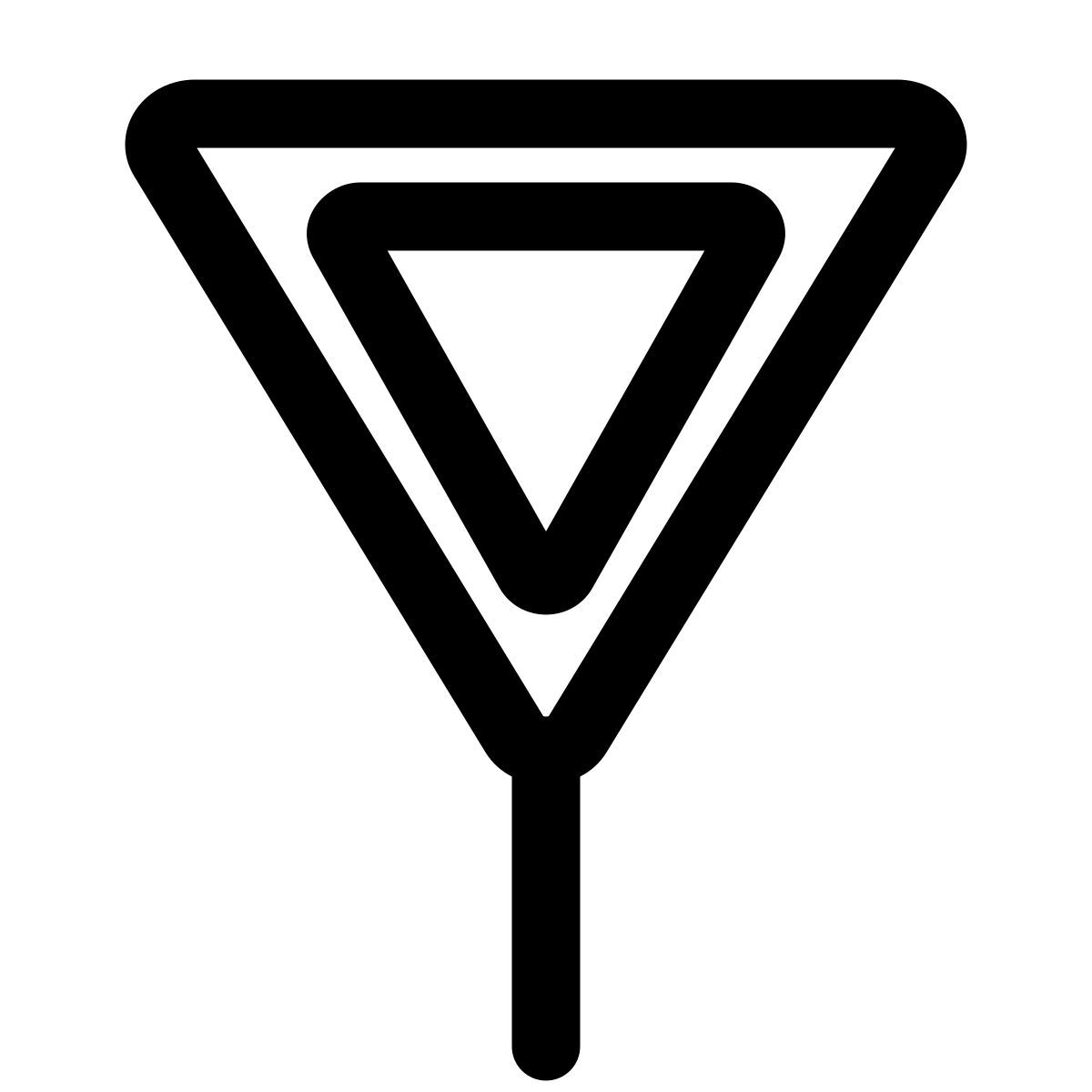 señal de ceda el paso icon