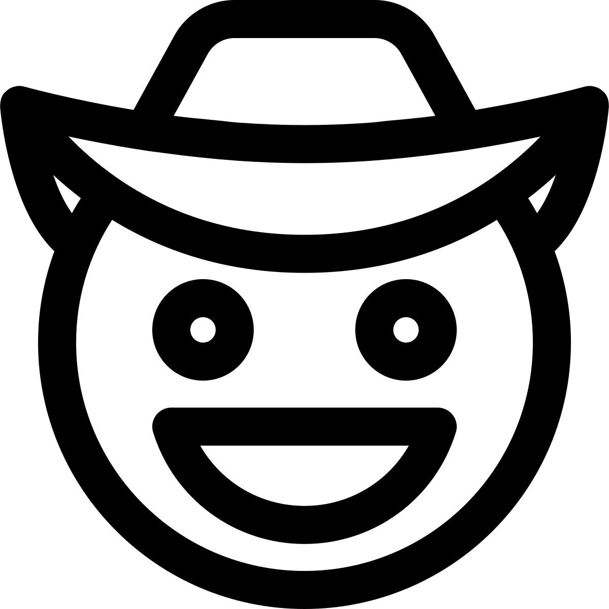 lächelnder cowboy icon