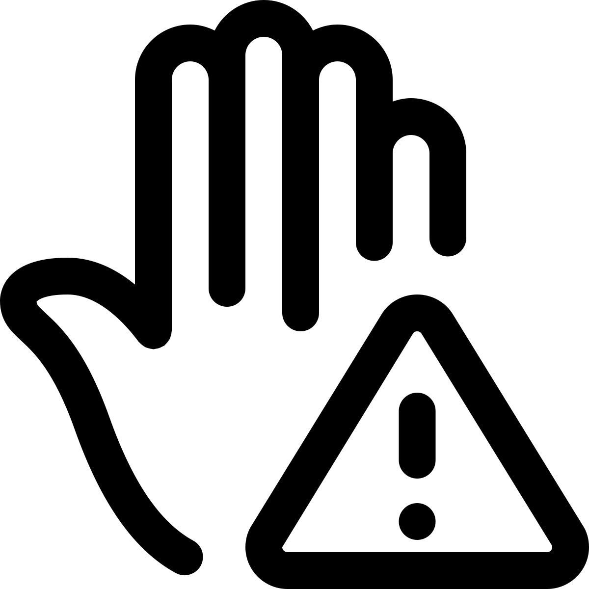 hand warning icon
