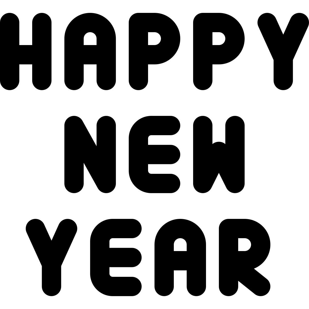 happy new year icon