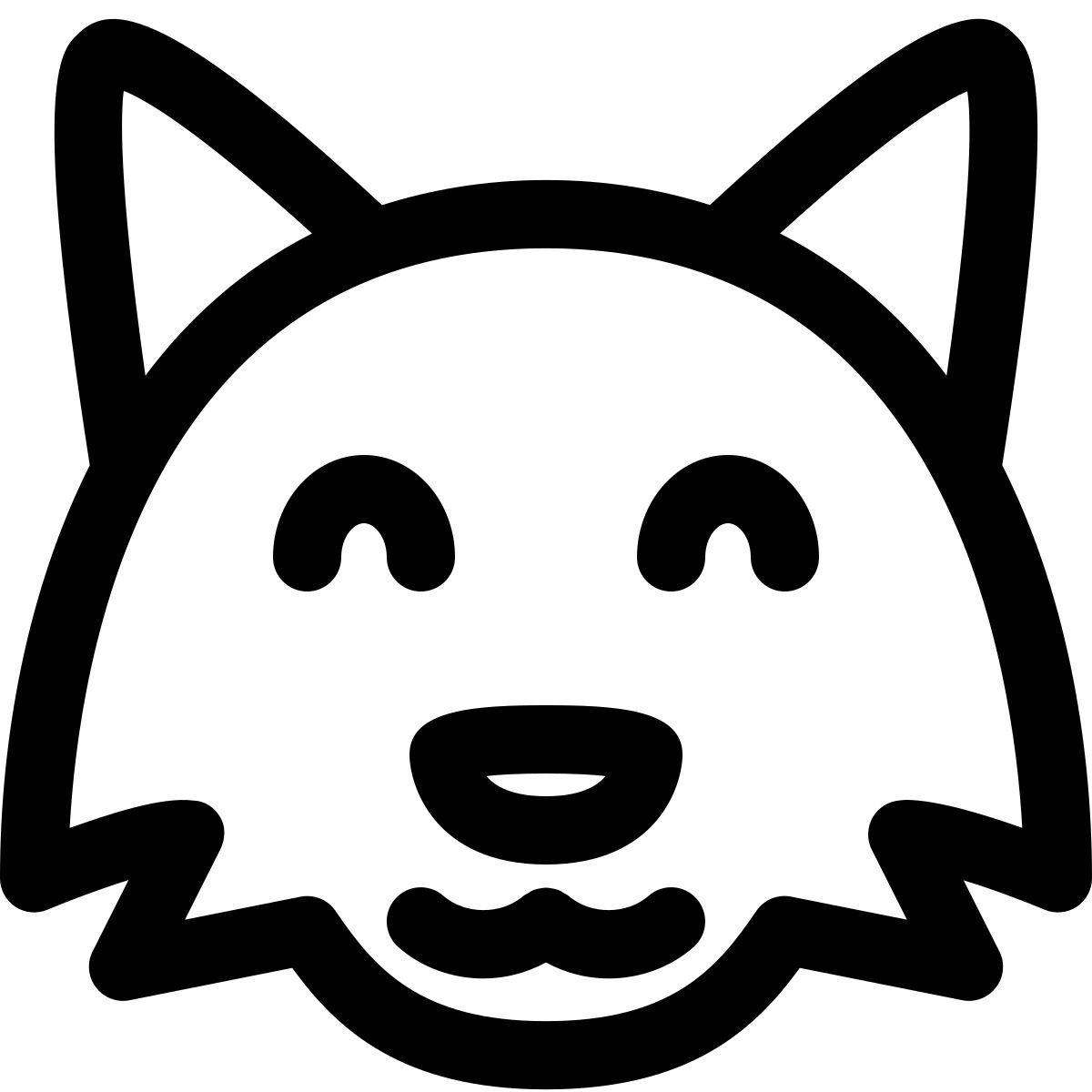 emoji di volpe sorridente e felice con gli occhi chiusi icon