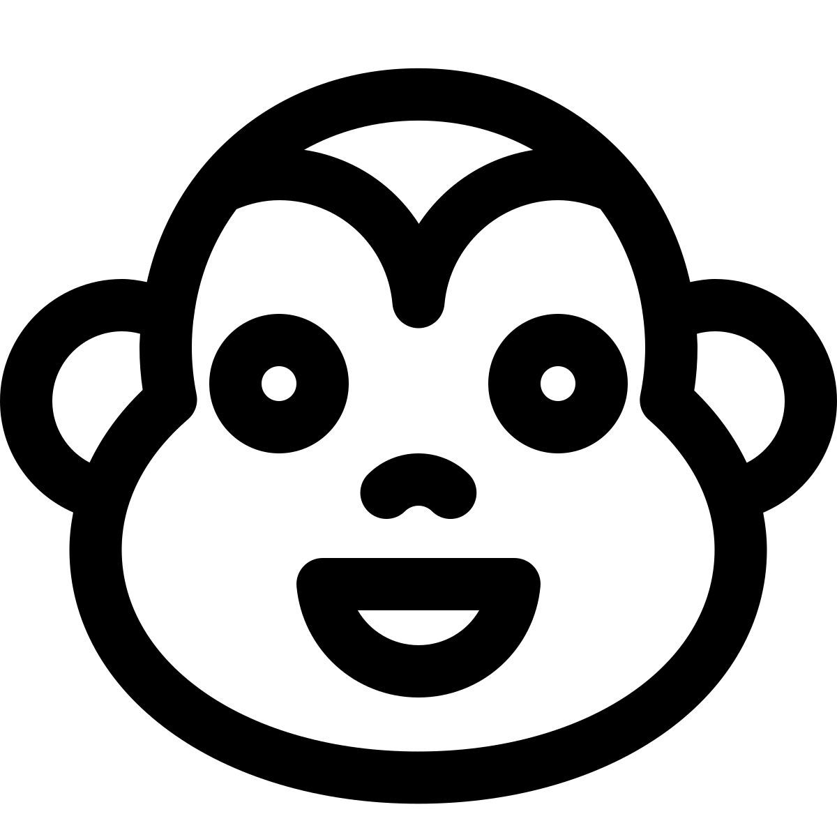happy smiling monkey face emoji for instant messenger icon
