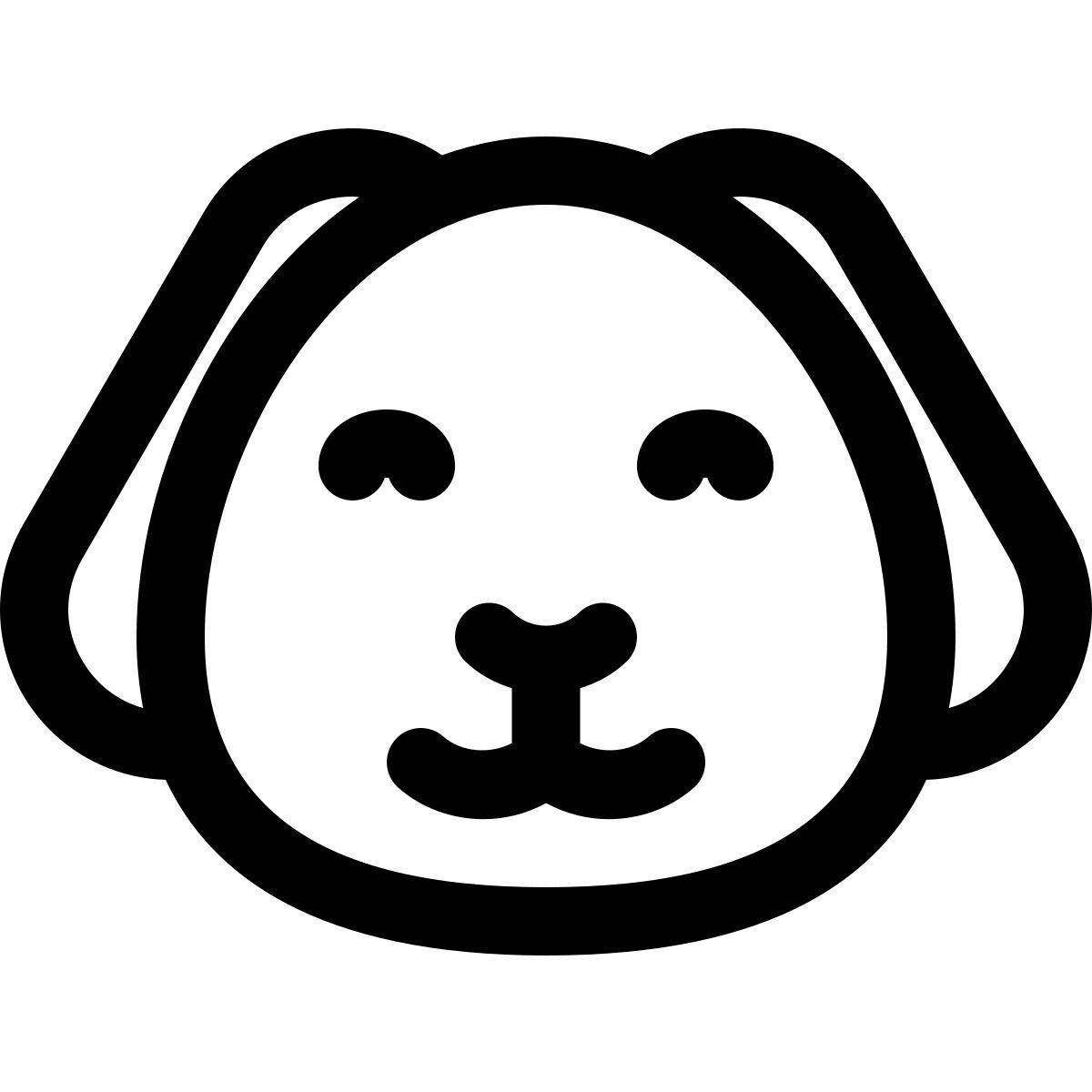 happy smiling puppy face with eyes closed emoji icon