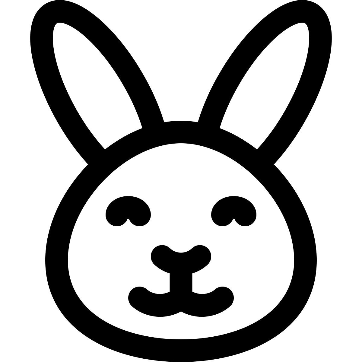 happy smiling rabbit face with eyes closed emoji icon