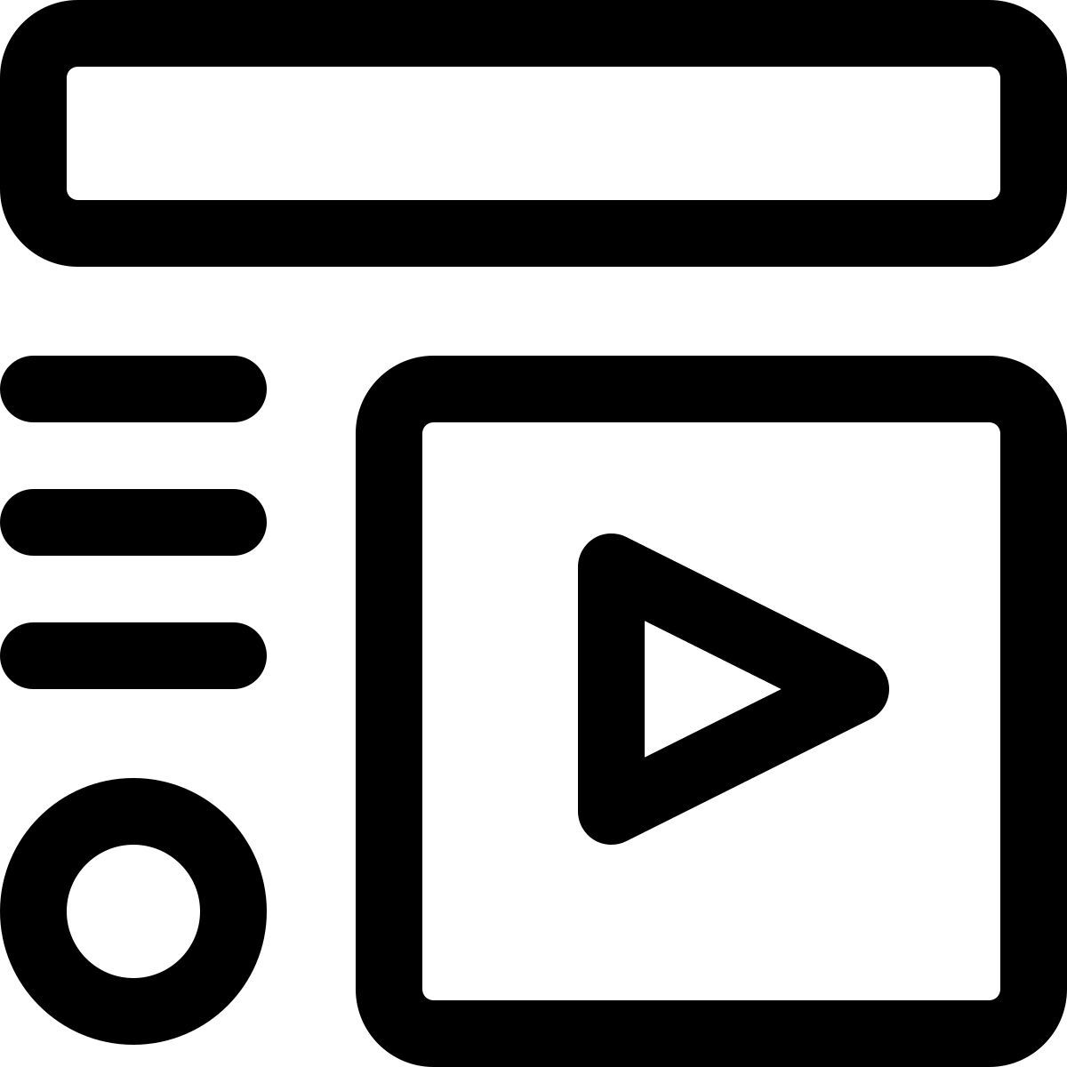 vídeo con texto icon