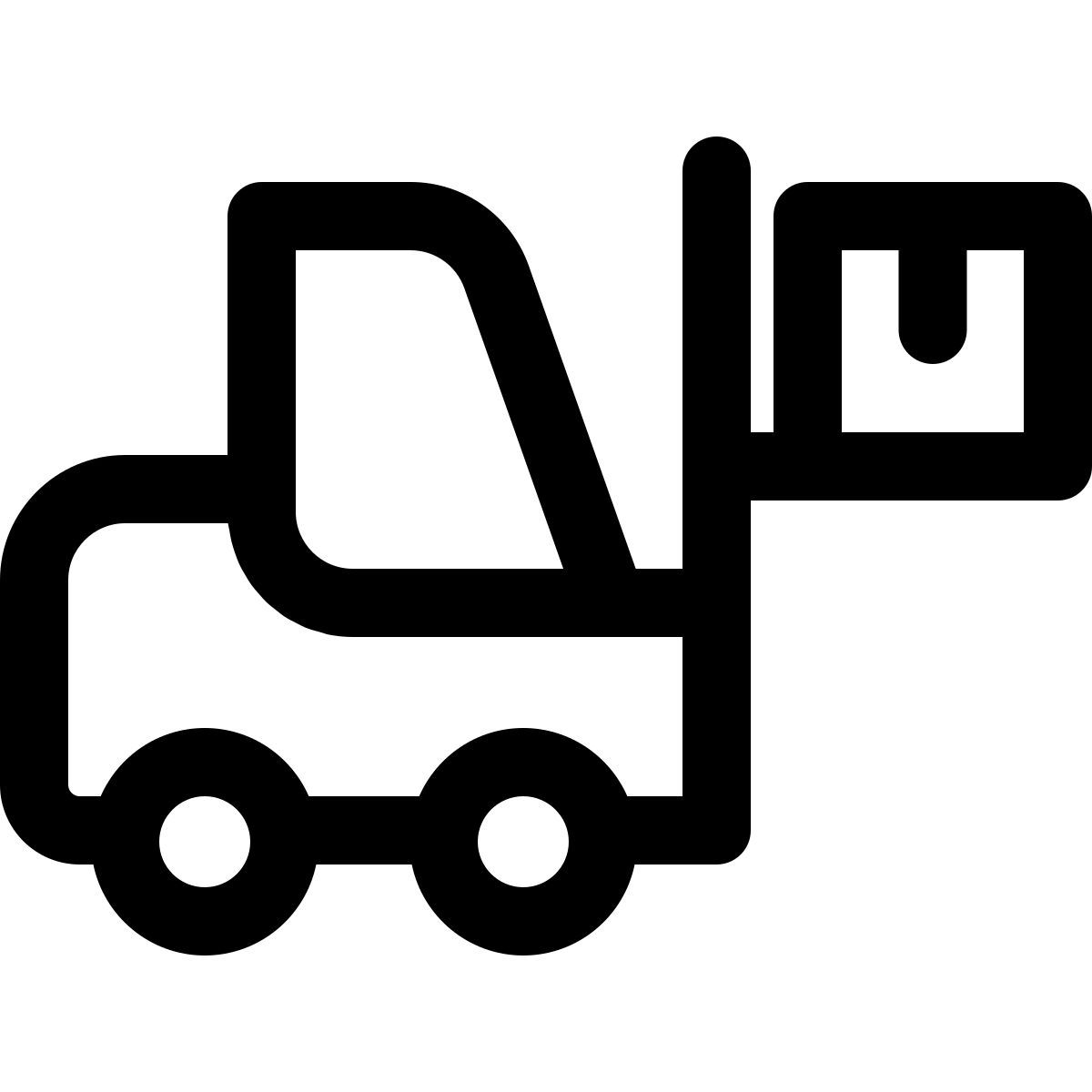 empilhadeira com caixa icon