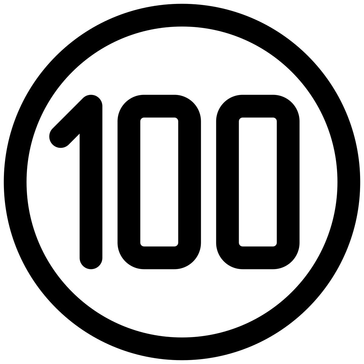 100 mph speed sign icon