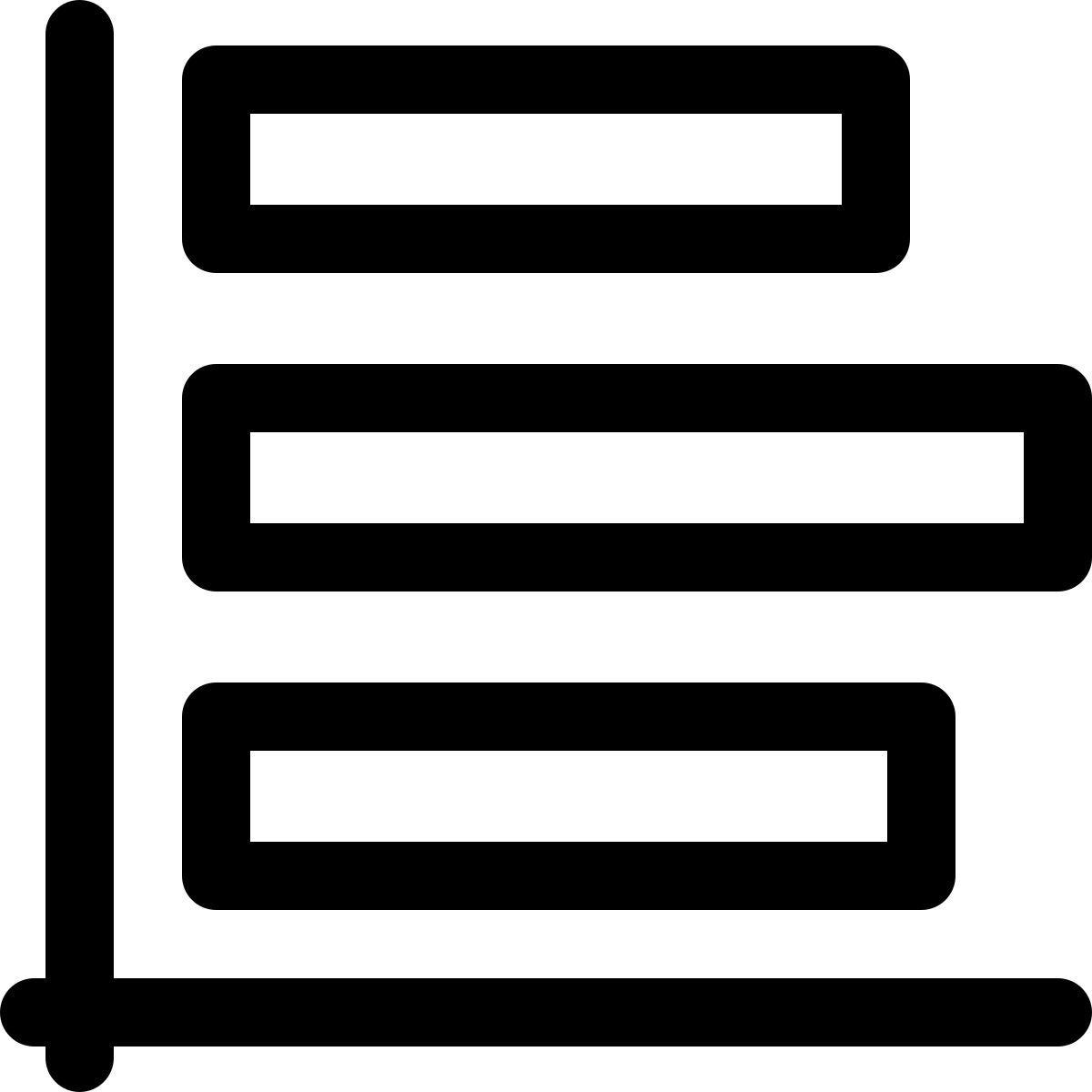 수평 막대 그래프 icon