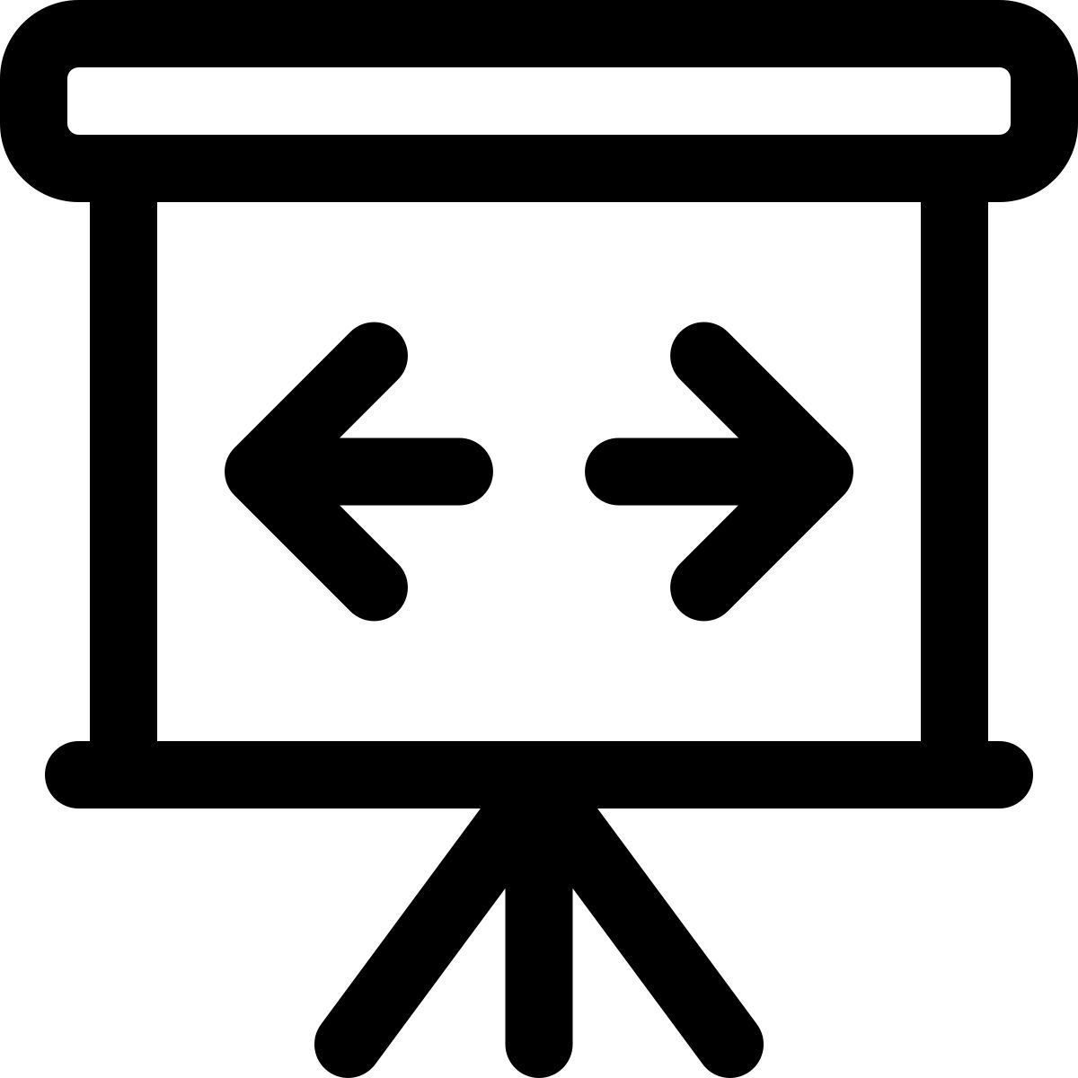 horizontal slide presentation icon