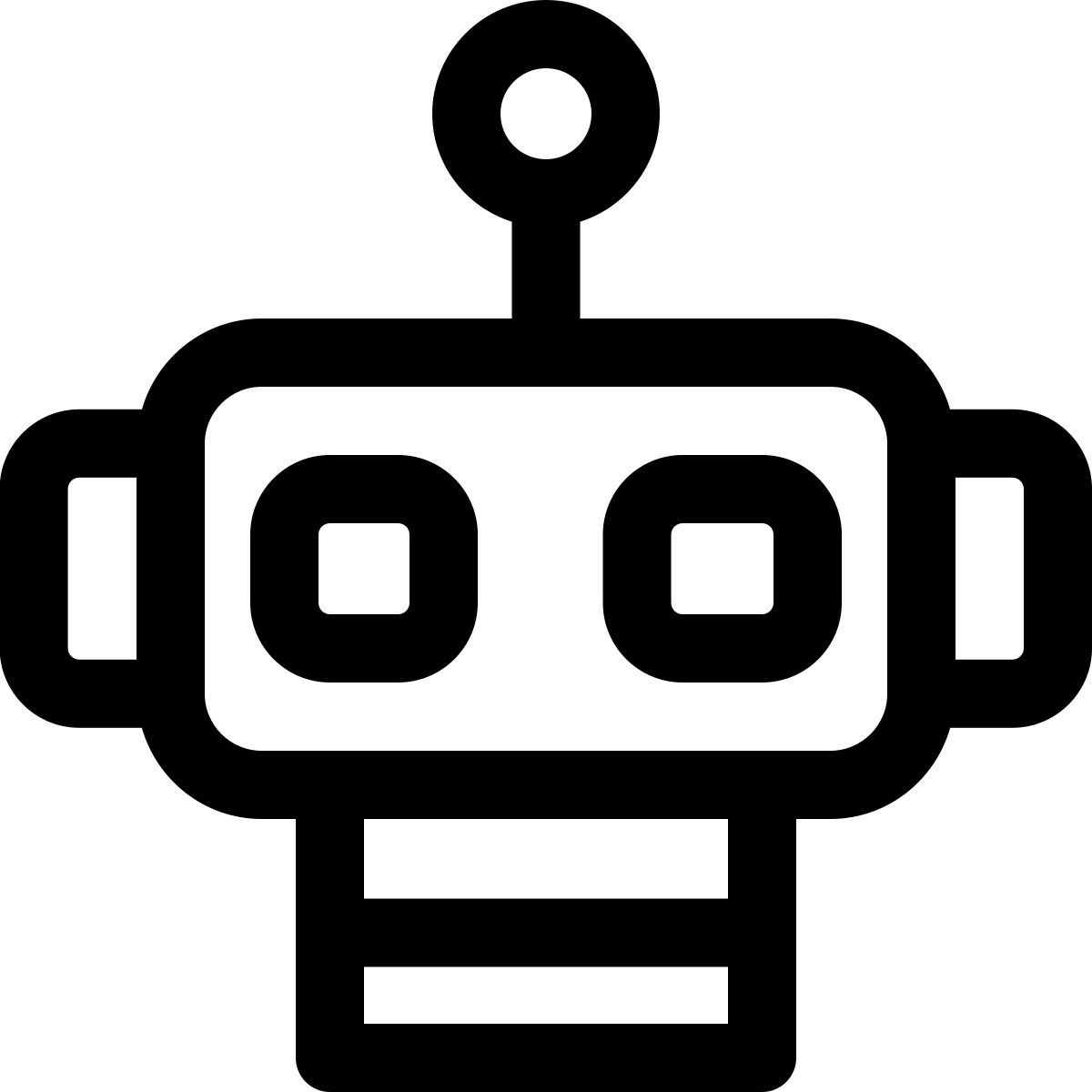 外部工业机器人，带有不稳定设计，在白色背景人工常规 tal revivo 上隔离 icon