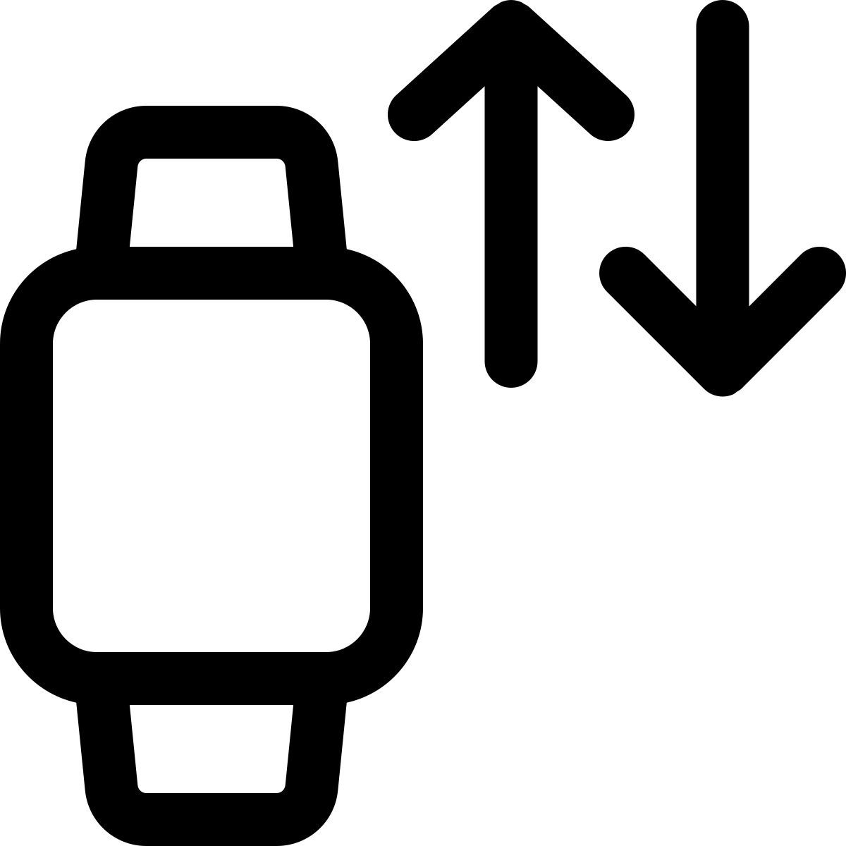 smartwatch data exchange icon