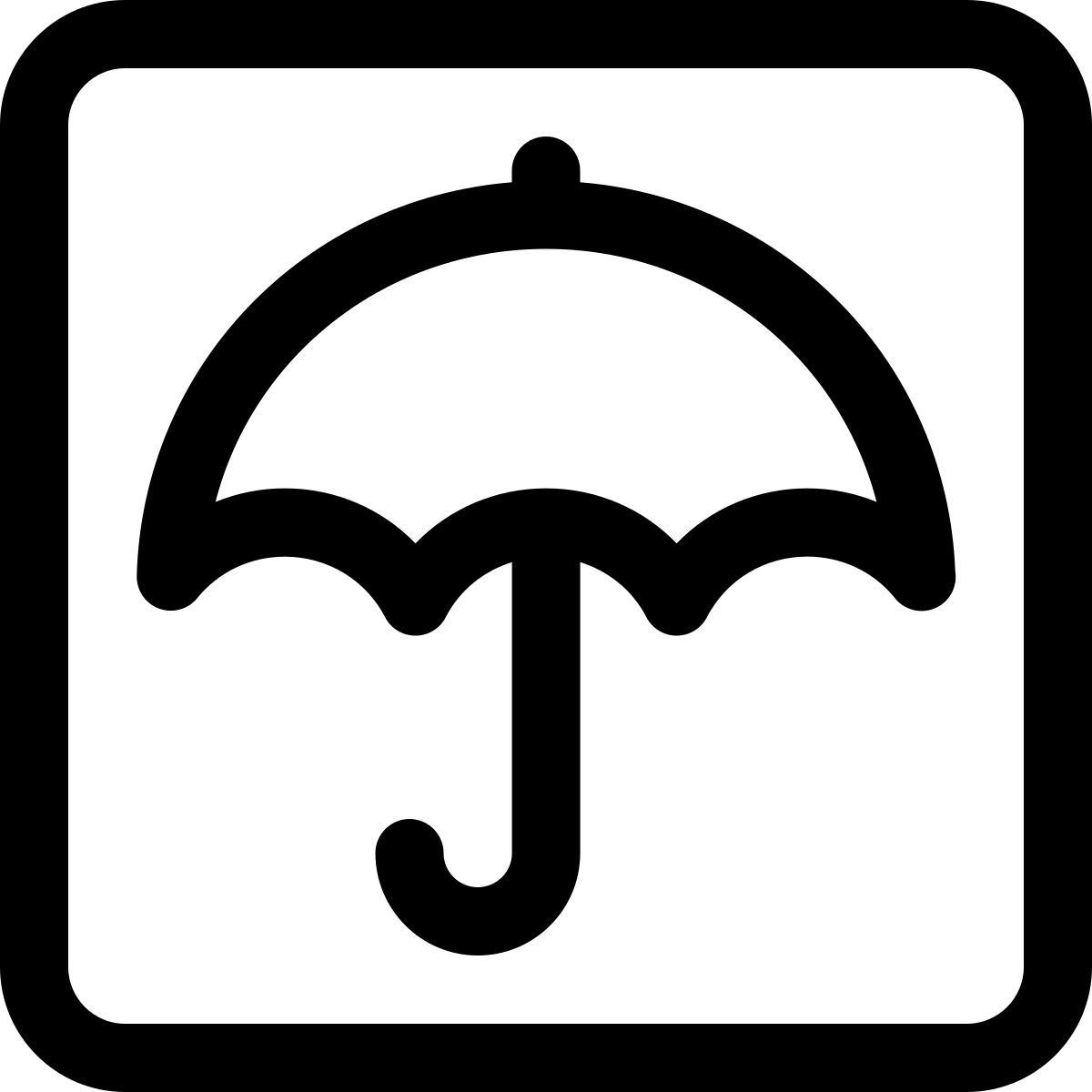 keep dry sticker icon