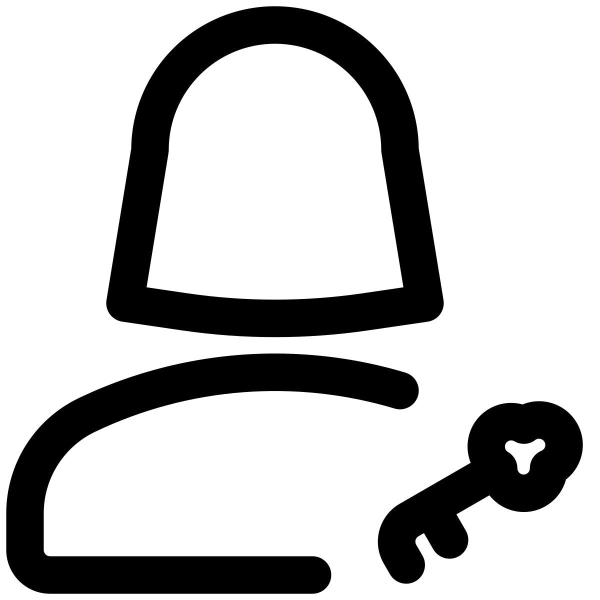 clé d'accès au stockage par un seul utilisateur icon