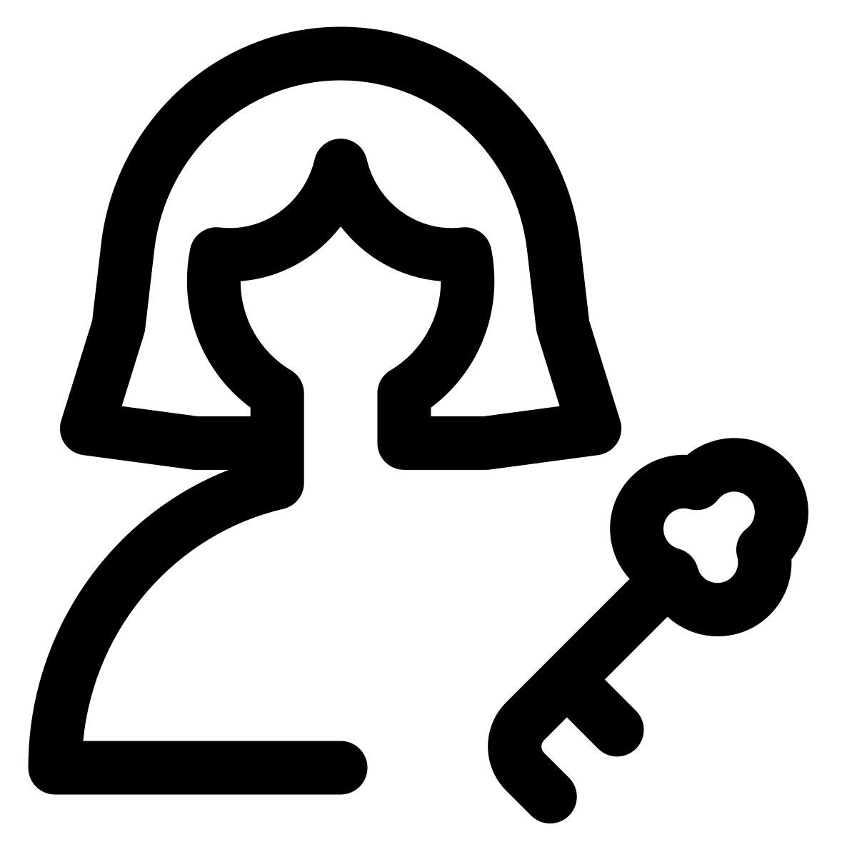 clé d'accès au stockage par un seul utilisateur icon