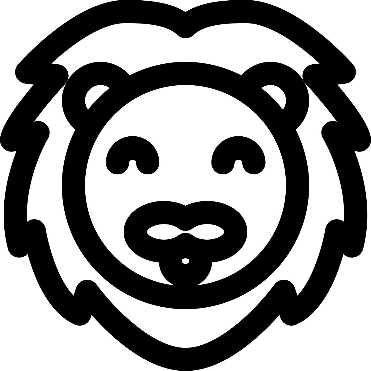 king of the jungle, lion face pictorial representation emoji icon