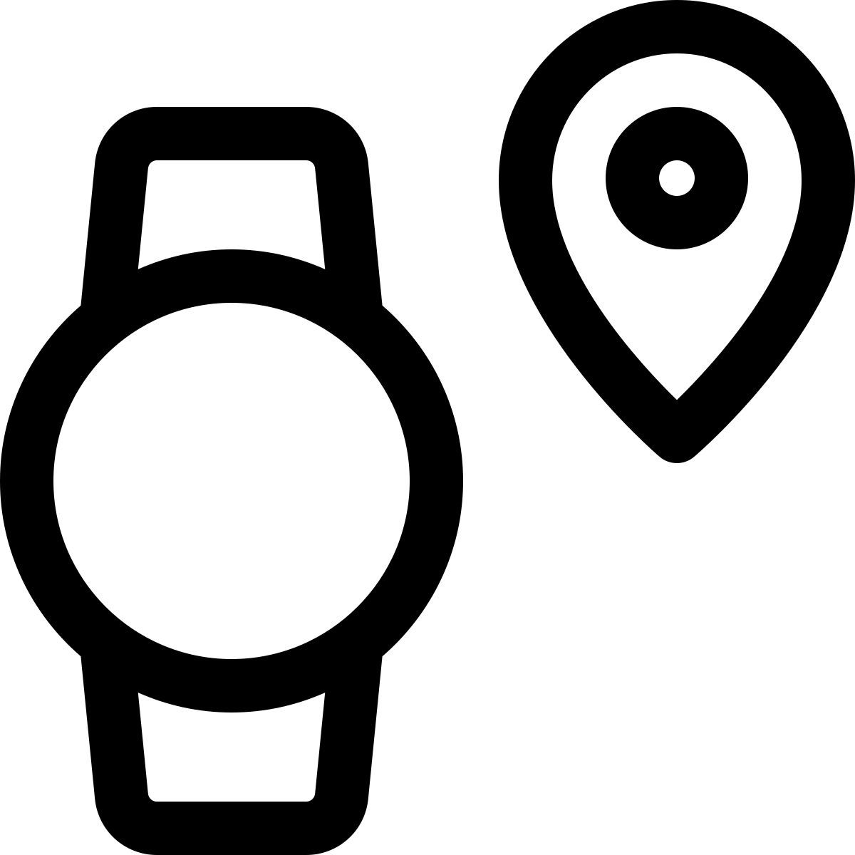 ubicación del reloj inteligente icon