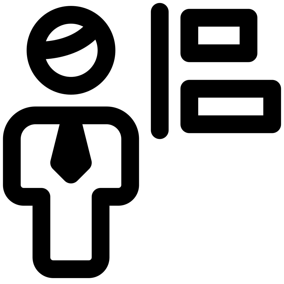 left alignment of a word document for an businessman to adjust icon