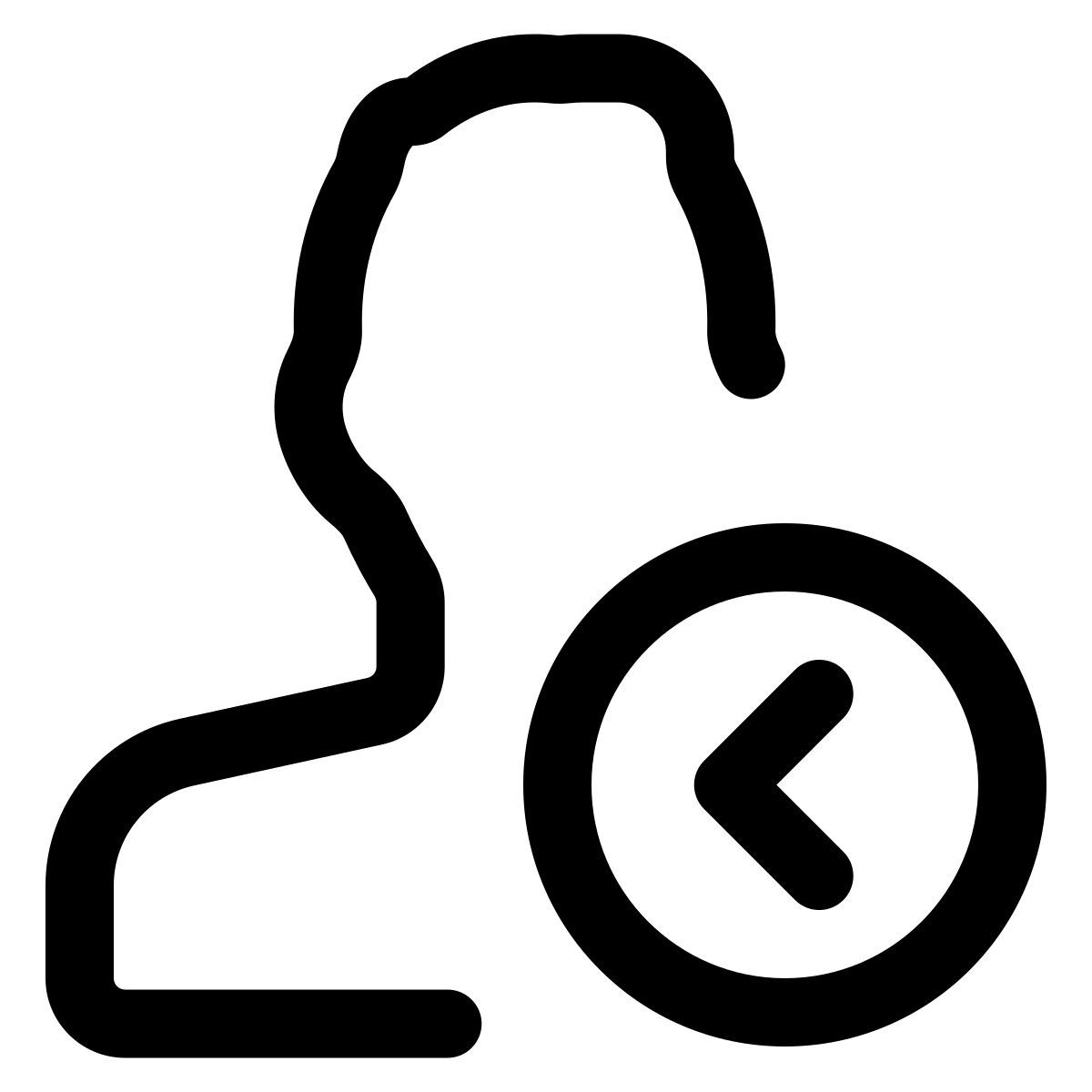 linker pfeil benutzer icon