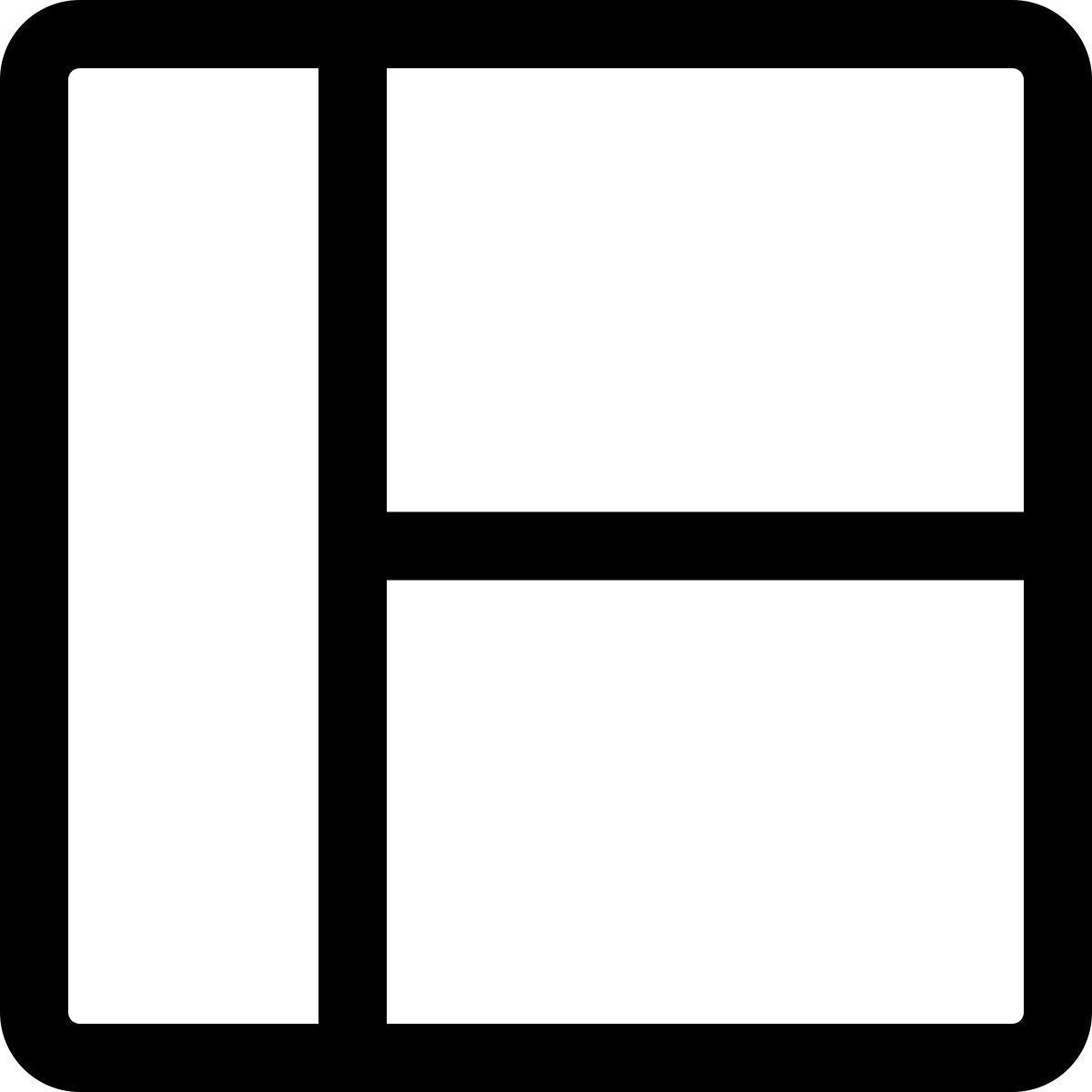 왼쪽 사이드바 레이아웃 icon