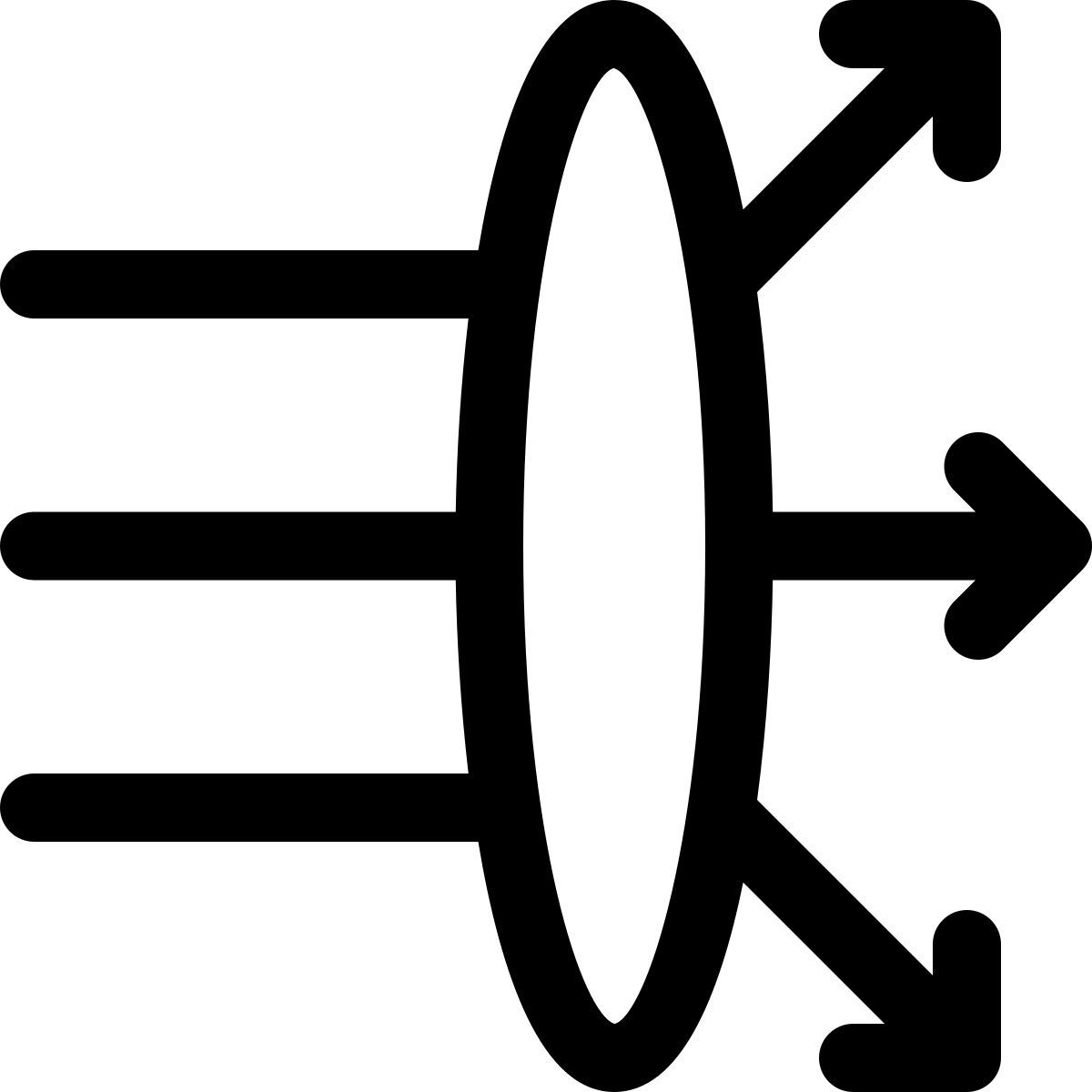 lens light dispersion icon