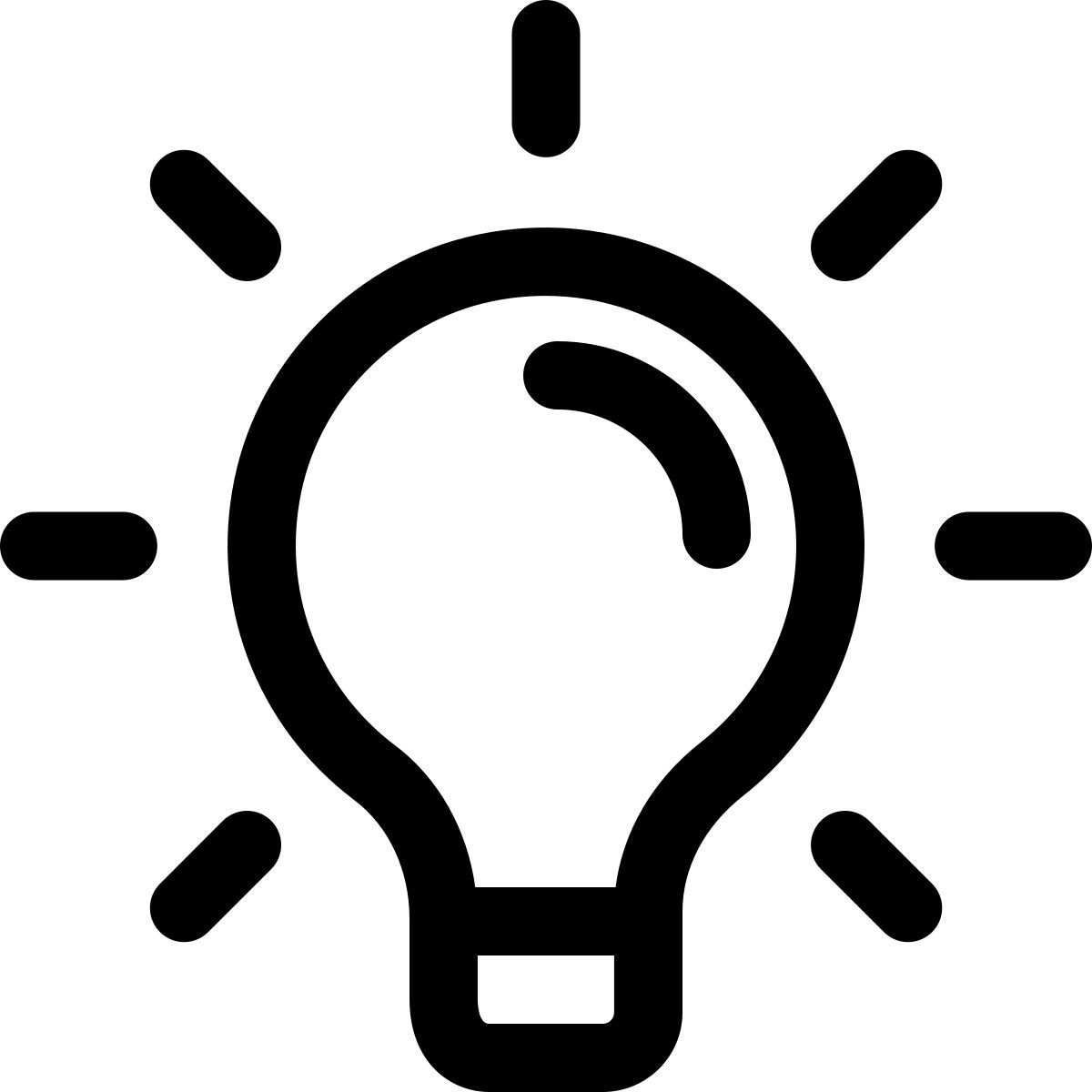 bombilla para rayos externos con alta iluminación aislada sobre fondo blanco negocios regular tal revivo icon