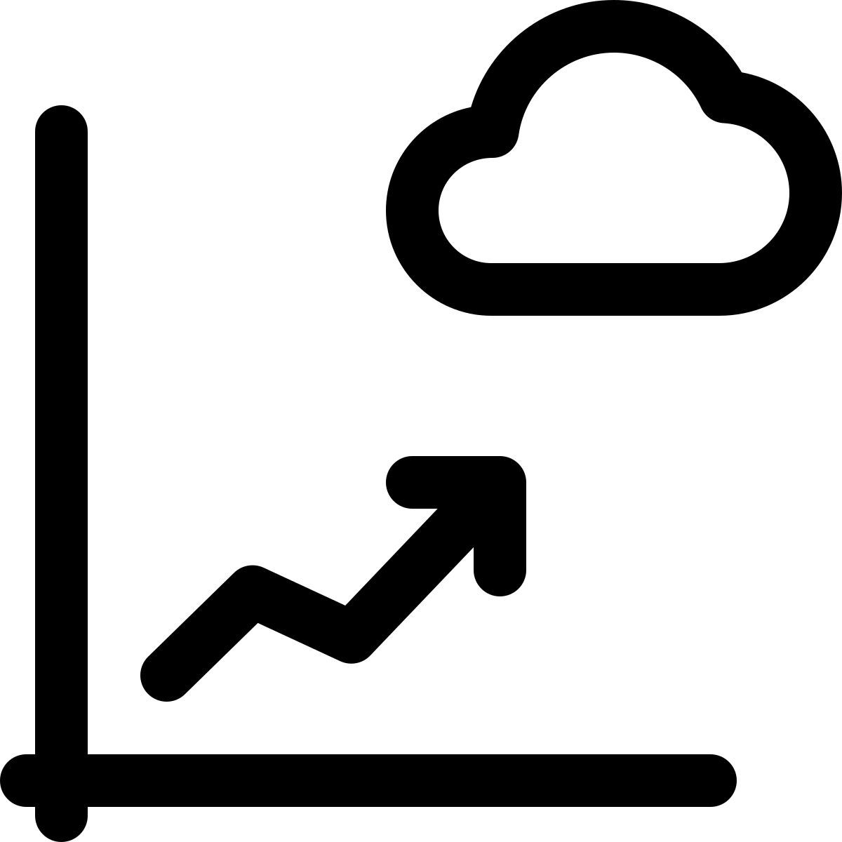 gráfico de nuvem icon