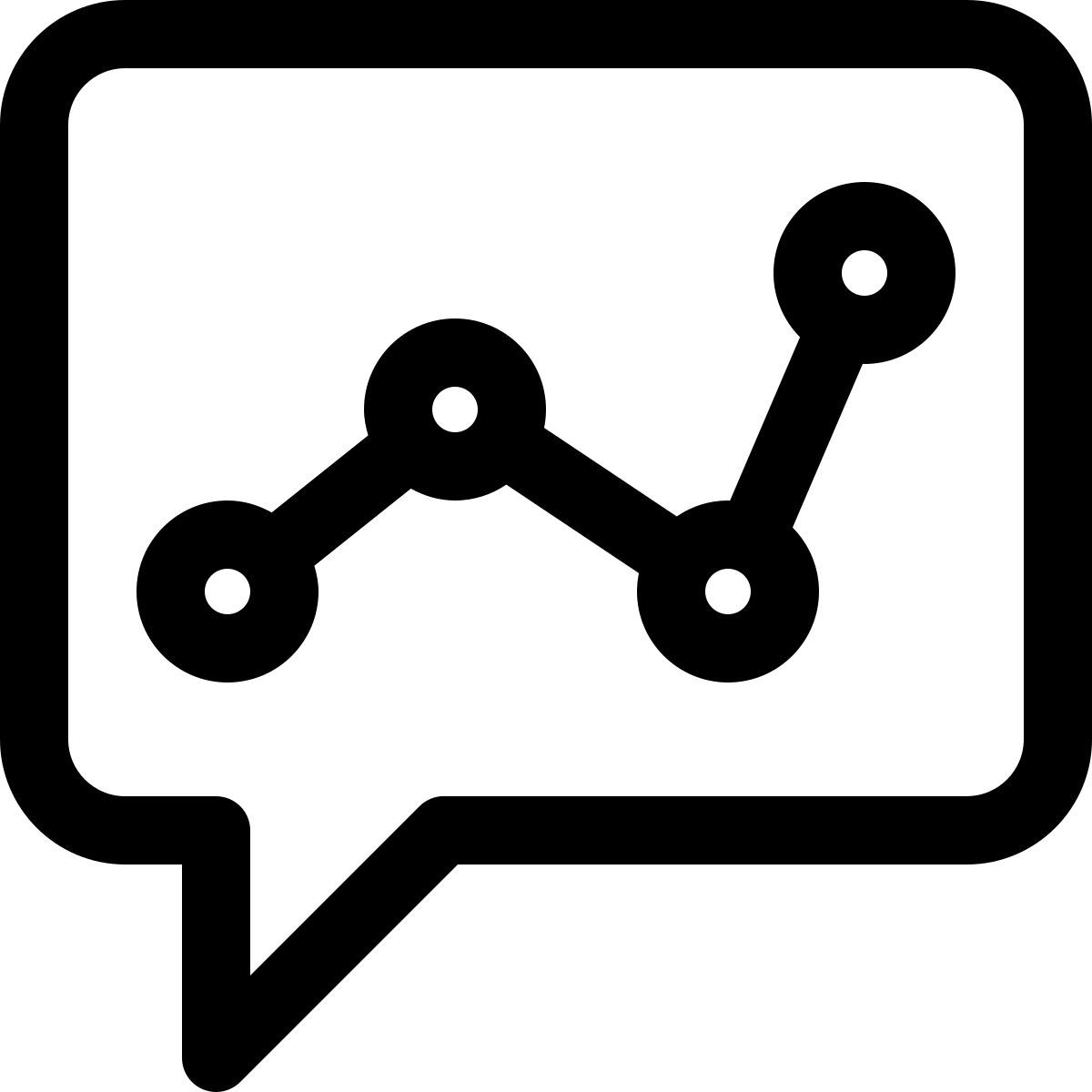line chart message icon