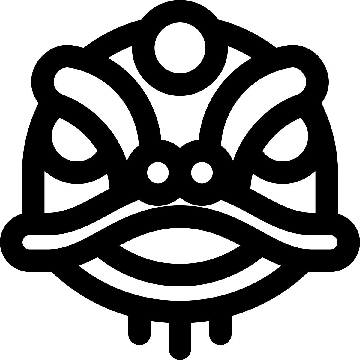 lion dance mask icon