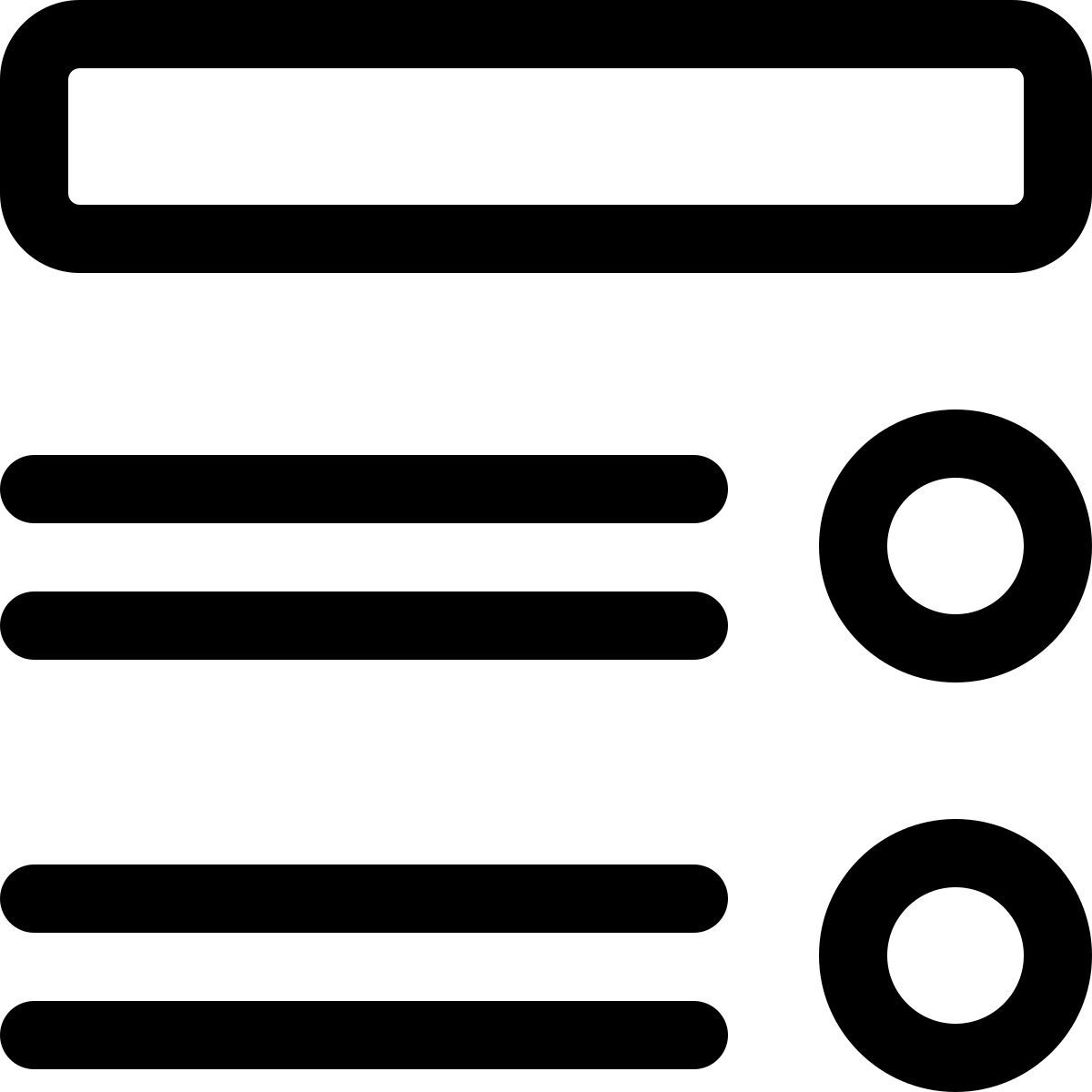 list with title icon