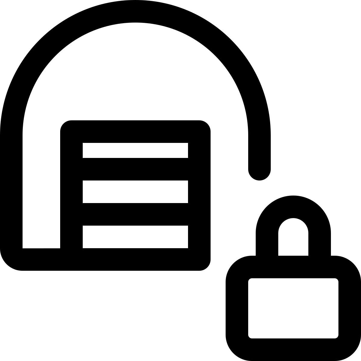 locked warehouse icon