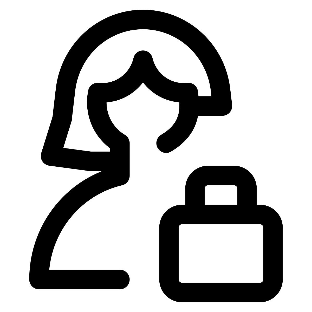 locking the profile of a single user isolated on a white background icon