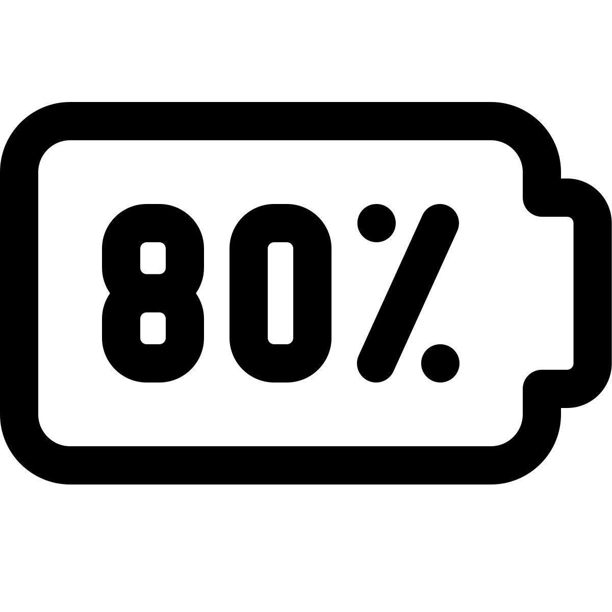 80 percent battery icon