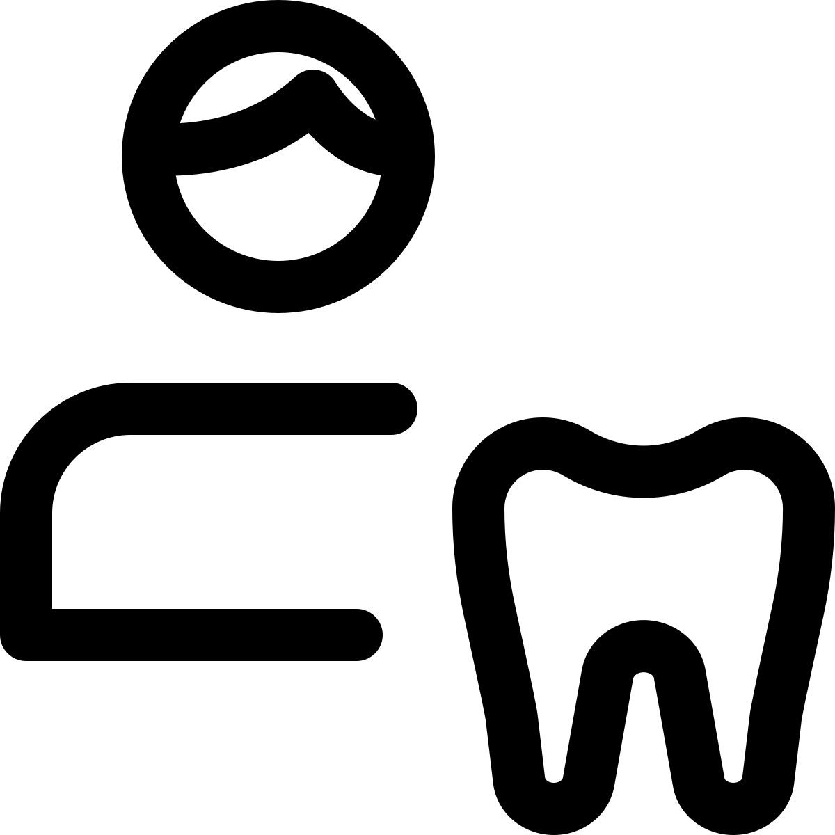 male dental patient icon