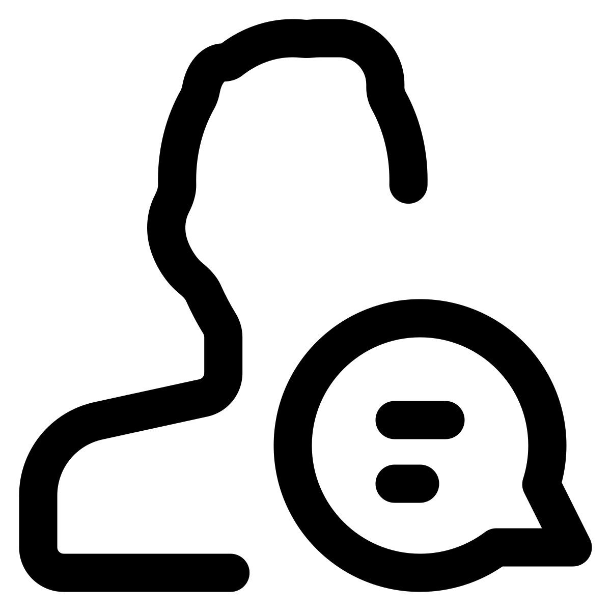 utilisateur dans le chat icon