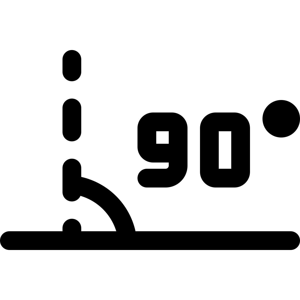 90 grad winkel icon