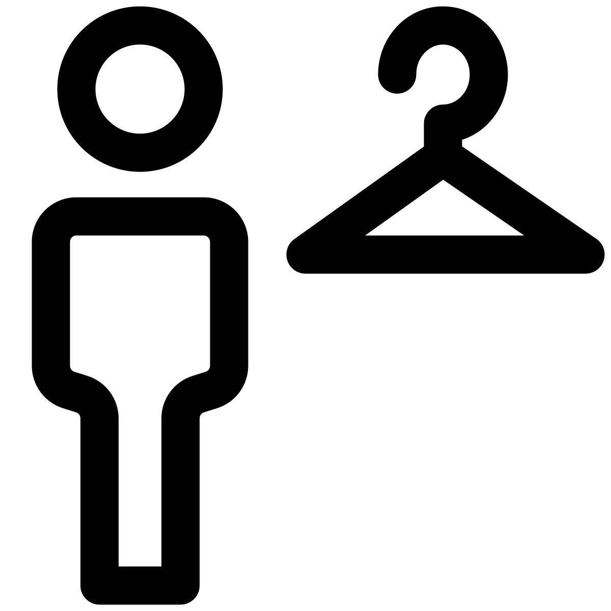 мужская примерочная icon