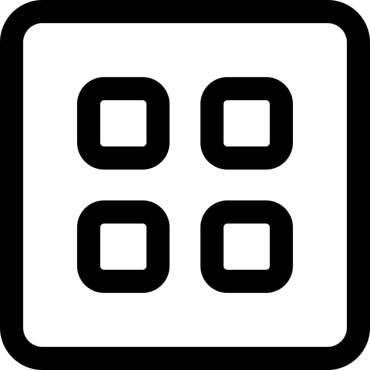 menu apps square parts in isolated on white background icon