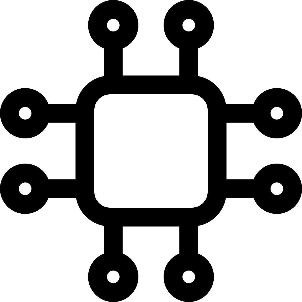 microchip externo con mini transistores aislado sobre fondo blanco web regular tal revivo icon