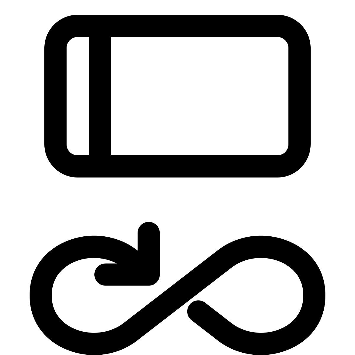 带循环箭头的手机指南针校准 icon