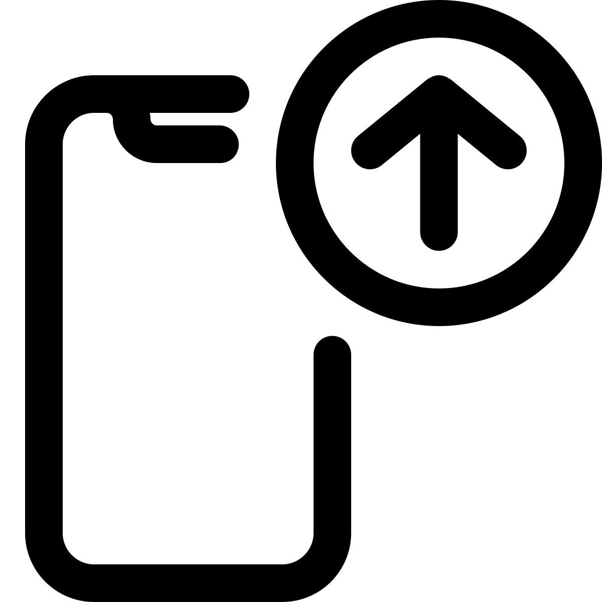 mobile data upload icon