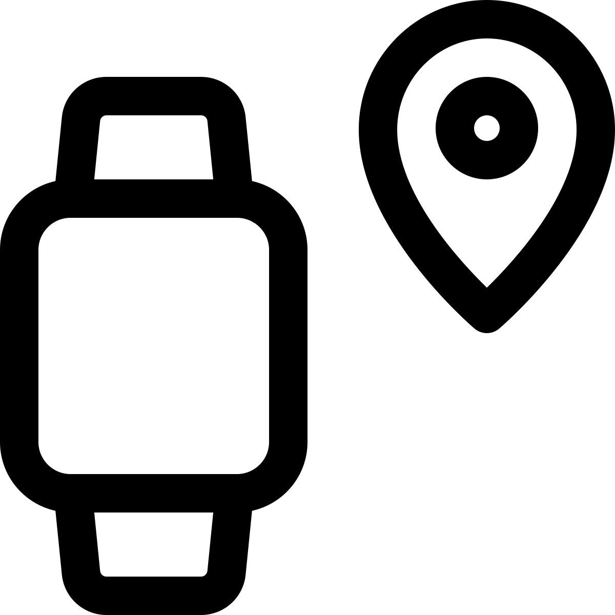 smartwatch location icon