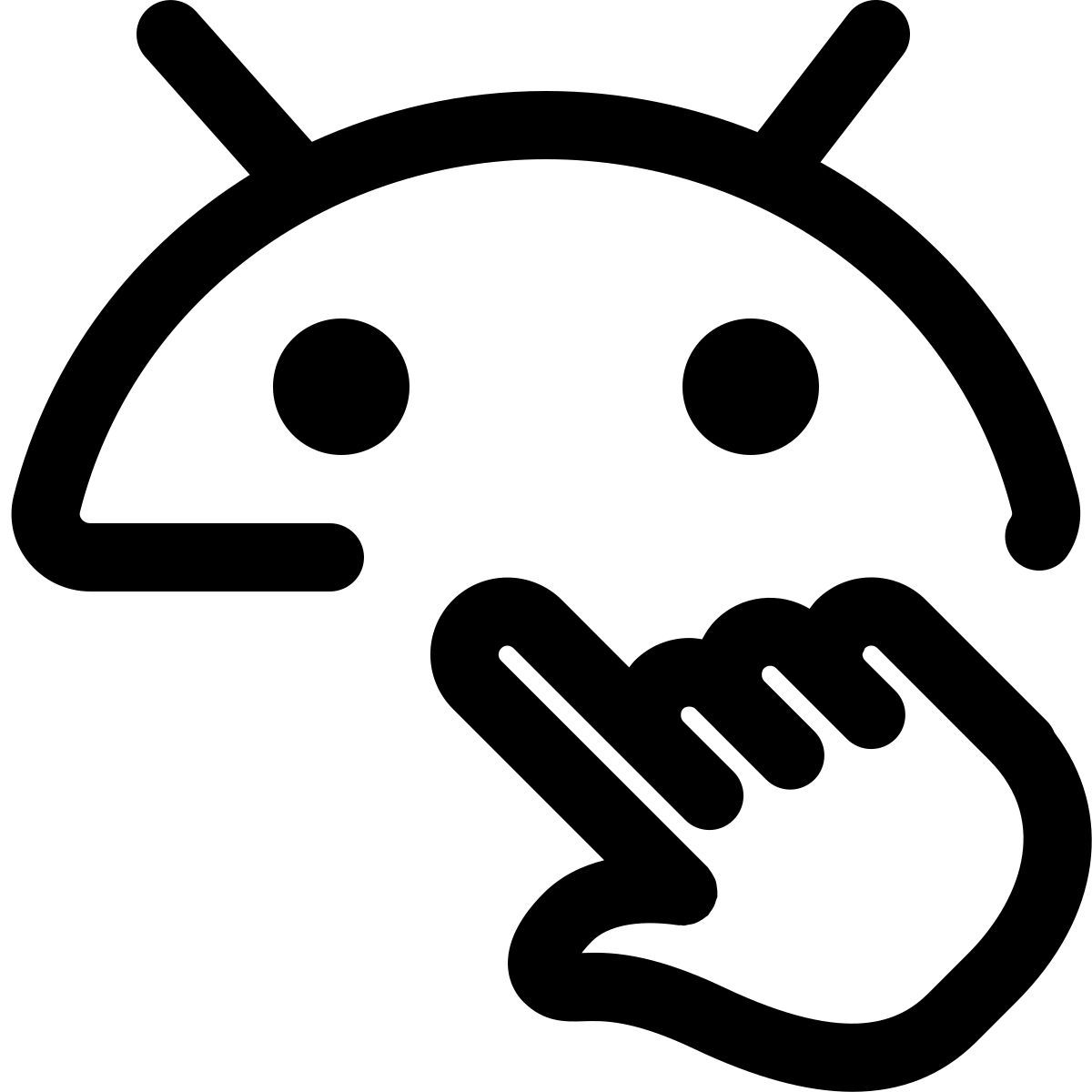 안드로이드를 클릭하세요 icon