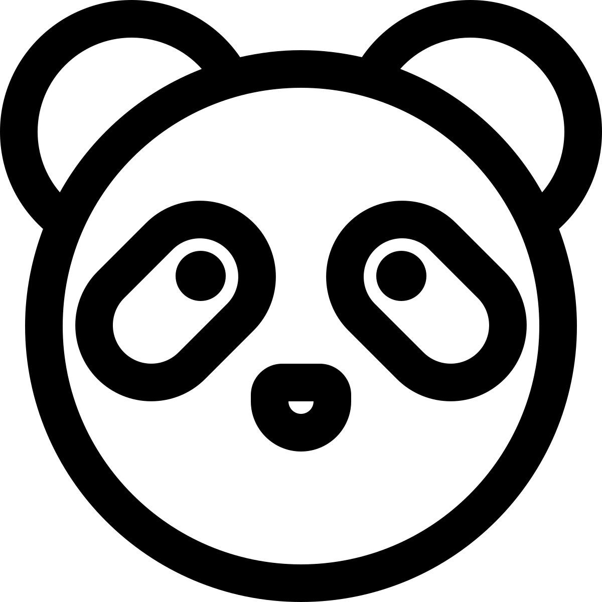 mouthless panda emoji pictorial representation send on messenger icon