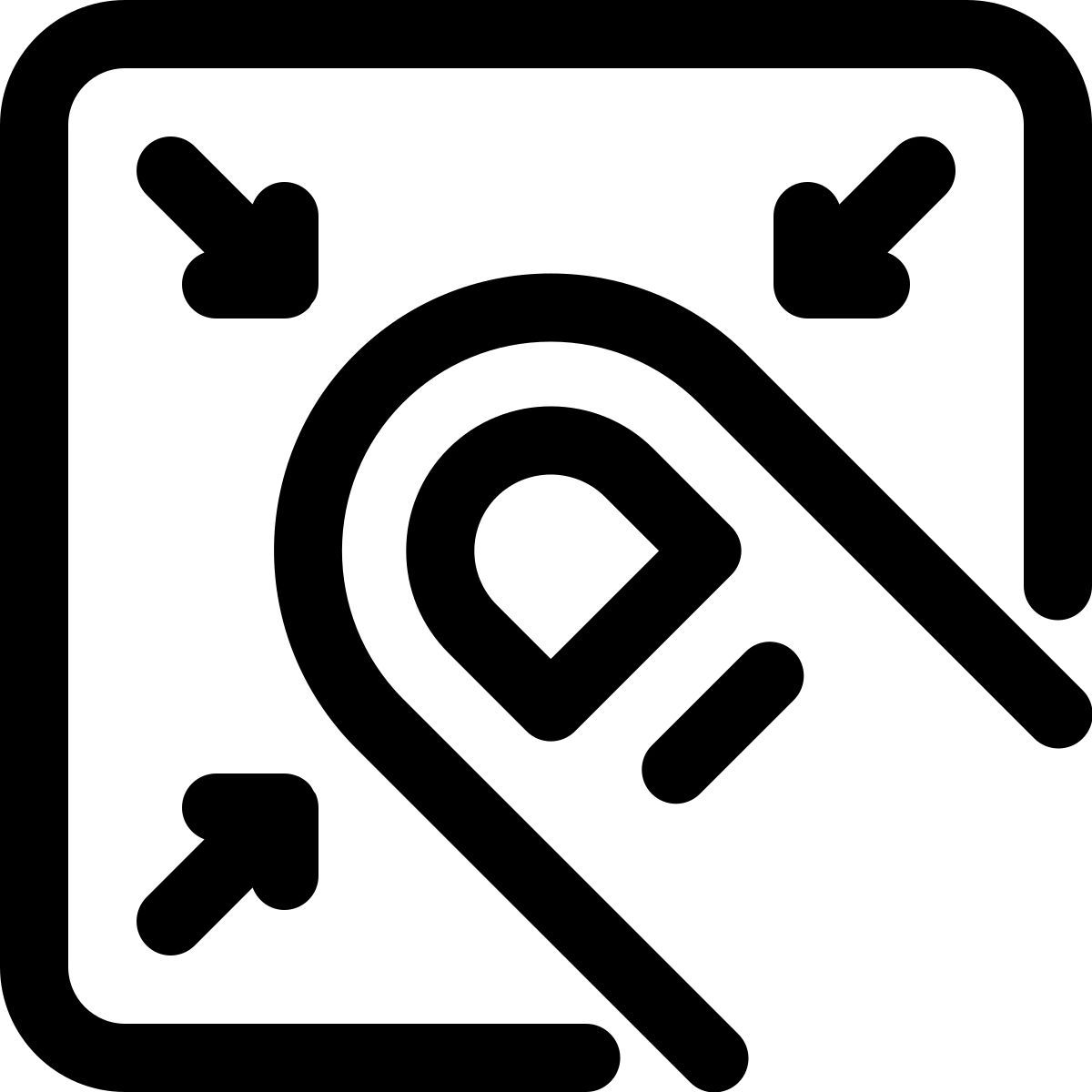 geste „nach innen bewegen“ icon