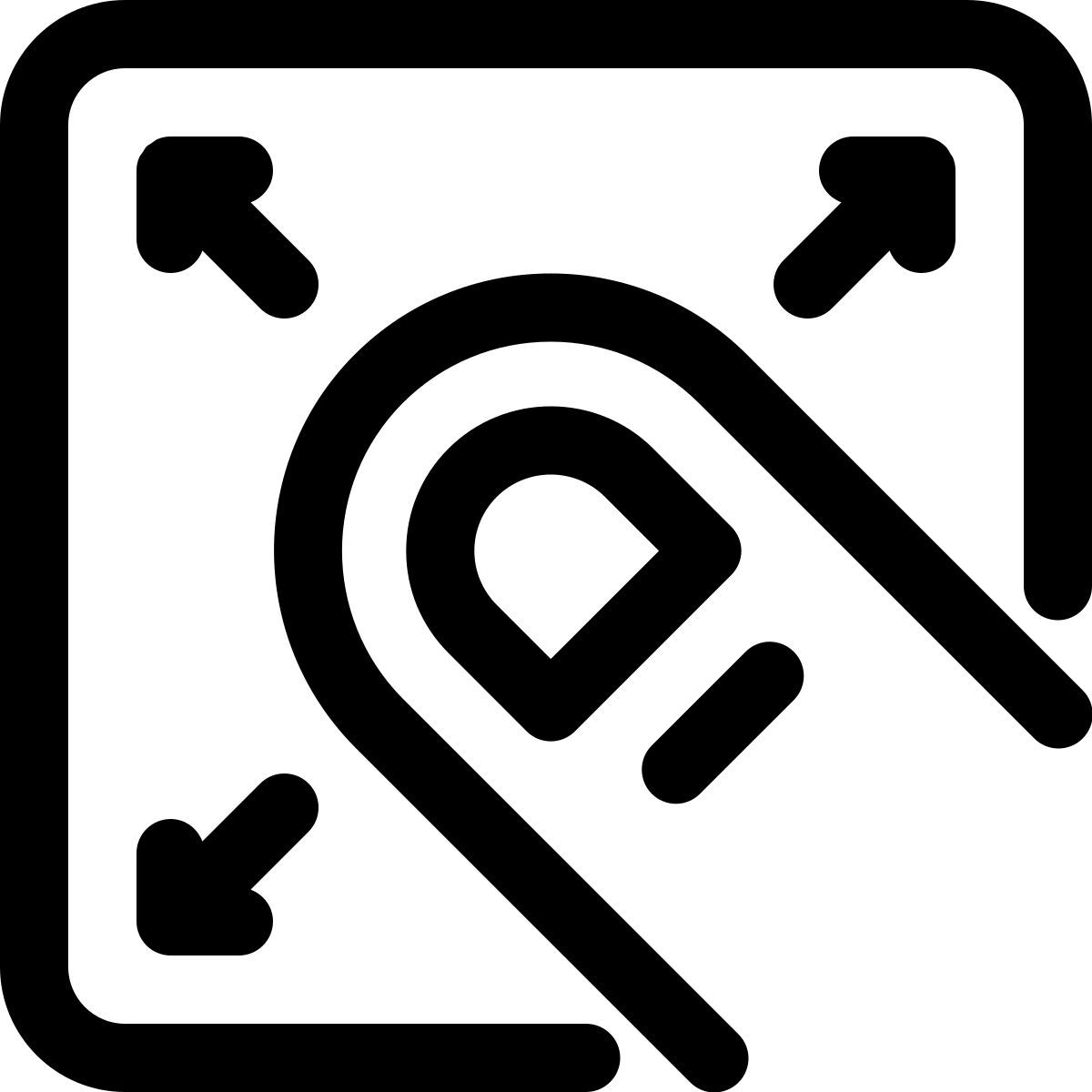 gesto de movimiento hacia afuera icon